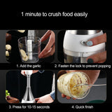 Manual Garlic Press Multi Function Garlic Mincer Garlic Crusher Safe and Easy to Clean Kitchen Tools - 45-Degree Angle
