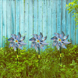 8Pcs Bird Repeller Pinwheel Reflective Garden Plant Flower Bird Repellent Windmill Garden Decoration - Rear View