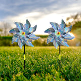 8Pcs Bird Repeller Pinwheel Reflective Garden Plant Flower Bird Repellent Windmill Garden Decoration - Extra Image