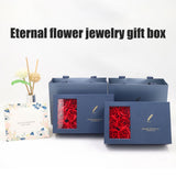 Rose Jewellery Gift Box Real Eternal Roses Handmade Rose Jewellery Storage Box for Girlfriend Wife Wedding Mother's Day