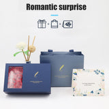 Rose Jewellery Gift Box Real Eternal Roses Handmade Rose Jewellery Storage Box for Girlfriend Wife Wedding Mother's Day