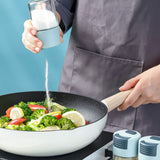 Push Type Salt Shaker Spice Jars with Lid Sealed Dust Proof Seasoning Jar Glass Bottle Kitchen Cooking Tools