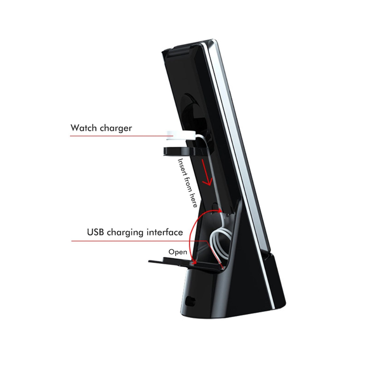 Eye Caring Desk Lamp with Wireless Charger Touch Dimming LED Table Lamps Folding Reading Light for Students