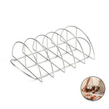 Stainless Steel Barbecue Bracket Rib Rack Barbecue Grilling Rack Non Stick Beef Steak Holder for Outdoor Picnic Barbecue Supplies