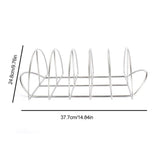 Stainless Steel Barbecue Bracket Rib Rack Barbecue Grilling Rack Non Stick Beef Steak Holder for Outdoor Picnic Barbecue Supplies - Front View