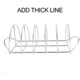 Stainless Steel Barbecue Bracket Rib Rack Barbecue Grilling Rack Non Stick Beef Steak Holder for Outdoor Picnic Barbecue Supplies