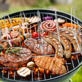 Stainless Steel Barbecue Bracket Rib Rack Barbecue Grilling Rack Non Stick Beef Steak Holder for Outdoor Picnic Barbecue Supplies - Extra Image