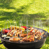 Stainless Steel Barbecue Bracket Rib Rack Barbecue Grilling Rack Non Stick Beef Steak Holder for Outdoor Picnic Barbecue Supplies - Extra Image