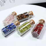 15Pcs Mini Wishing Bottles Chip Stone Set Crystal Tumbled Reiki Stones Collection Gift Home Decor - Extra Image