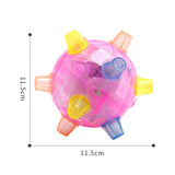 Pet Glowing Bouncing Ball Toy for Dogs Flashing Ball Elastic Flash LED Dog Toy with Light and Music Gift for Pets - Front View