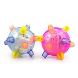 Pet Glowing Bouncing Ball Toy for Dogs Flashing Ball Elastic Flash LED Dog Toy with Light and Music Gift for Pets - Side View
