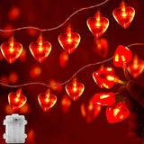 Love Heart Shaped String Lights 6 Meter 40 Leds Heart Love Valentine Lights for Wedding Party Birthday Home Decor