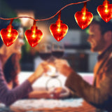 Love Heart Shaped String Lights 6 Meter 40 Leds Heart Love Valentine Lights for Wedding Party Birthday Home Decor