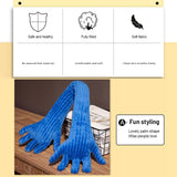 Blue Hand Shape Plush Pillows Long Strip Palm Cushion for Home Travel and Camping Sofa Pillows - Extra Image