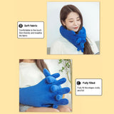 Blue Hand Shape Plush Pillows Long Strip Palm Cushion for Home Travel and Camping Sofa Pillows - Extra Image