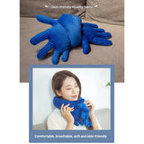 Blue Hand Shape Plush Pillows Long Strip Palm Cushion for Home Travel and Camping Sofa Pillows - Extra Image
