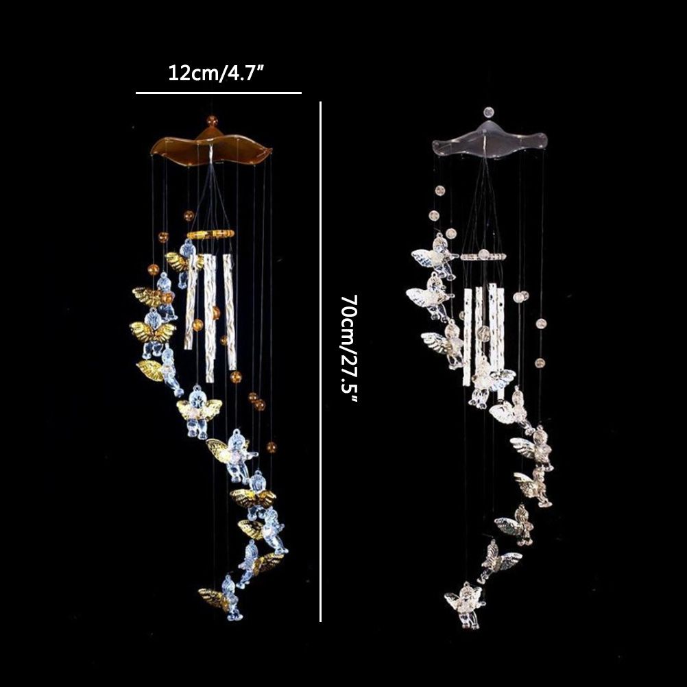 Love Angel Wind Chime Bells Hanging Living Bed Home Waterproof Wind Chimes Decor for Outdoor Yard Garden