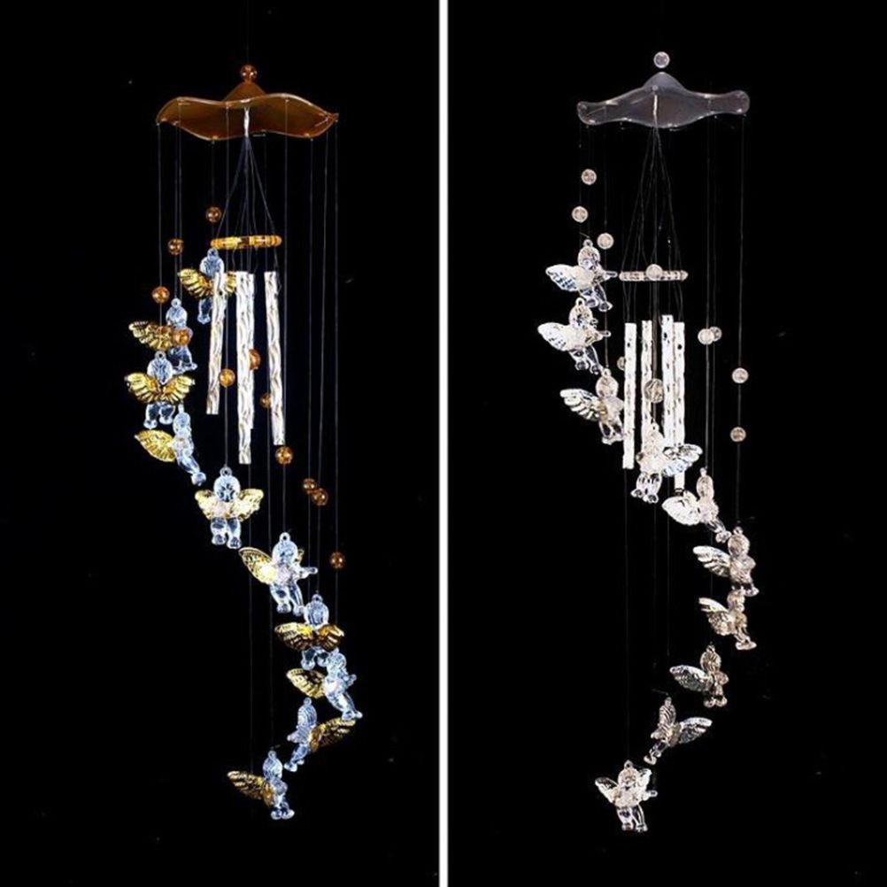 Love Angel Wind Chime Bells Hanging Living Bed Home Waterproof Wind Chimes Decor for Outdoor Yard Garden