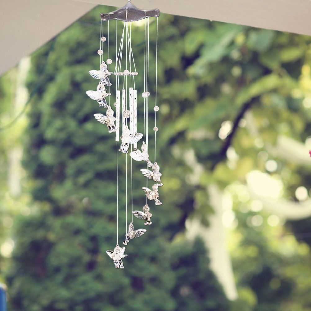 Love Angel Wind Chime Bells Hanging Living Bed Home Waterproof Wind Chimes Decor for Outdoor Yard Garden
