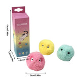 Plush Catnip Ball Cat Toy Lifelike Animal Chirping Sounds Interactive Cat Toys Soft Fluffy Plush Cat Ball Toys