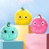 Plush Catnip Ball Cat Toy Lifelike Animal Chirping Sounds Interactive Cat Toys Soft Fluffy Plush Cat Ball Toys - Side View