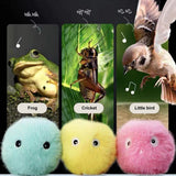 Plush Catnip Ball Cat Toy Lifelike Animal Chirping Sounds Interactive Cat Toys Soft Fluffy Plush Cat Ball Toys