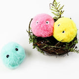 Plush Catnip Ball Cat Toy Lifelike Animal Chirping Sounds Interactive Cat Toys Soft Fluffy Plush Cat Ball Toys - 45-Degree Angle