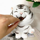 Coin Bank for Kids Must Break to Open Cute Animal Tiger Money Banks Resin Tiger Coin Saving Box Ornaments