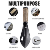 Multifunctional Garden Metal Serrated Digger Portable Serrated Digging Tool with Non Slip Handles Gardening Tools - Side View