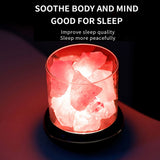 Salt Crystal Lamp Night Light USB Aroma Diffuser Salt Lamp Colorful Salt Crystal Lamp Fragrance Oil Diffuser for Office Yoga Bedroom