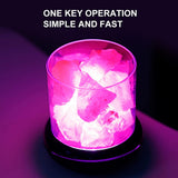 Salt Crystal Lamp Night Light USB Aroma Diffuser Salt Lamp Colorful Salt Crystal Lamp Fragrance Oil Diffuser for Office Yoga Bedroom