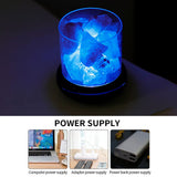 Salt Crystal Lamp Night Light USB Aroma Diffuser Salt Lamp Colorful Salt Crystal Lamp Fragrance Oil Diffuser for Office Yoga Bedroom