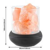 Salt Crystal Lamp Night Light USB Aroma Diffuser Salt Lamp Colorful Salt Crystal Lamp Fragrance Oil Diffuser for Office Yoga Bedroom