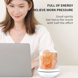 Salt Crystal Lamp Night Light USB Aroma Diffuser Salt Lamp Colorful Salt Crystal Lamp Fragrance Oil Diffuser for Office Yoga Bedroom - Top-Down View