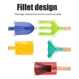 5Pcs Kids Mini Gardening Tool Set Children Garden Planting Hand Kit Garden Digging Sand Tools Toys - 45-Degree Angle