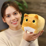 Pocket Cat Doll Cute Stuffed Animal Cat Plush Toy Birthday Gifts for Girls Teen Kids Adults - Top-Down View