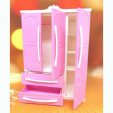 Doll Closet Clothing Organizer Mini Princess Furniture Wardrobe Ornaments Doll House Closet Toy Accessories - Side View