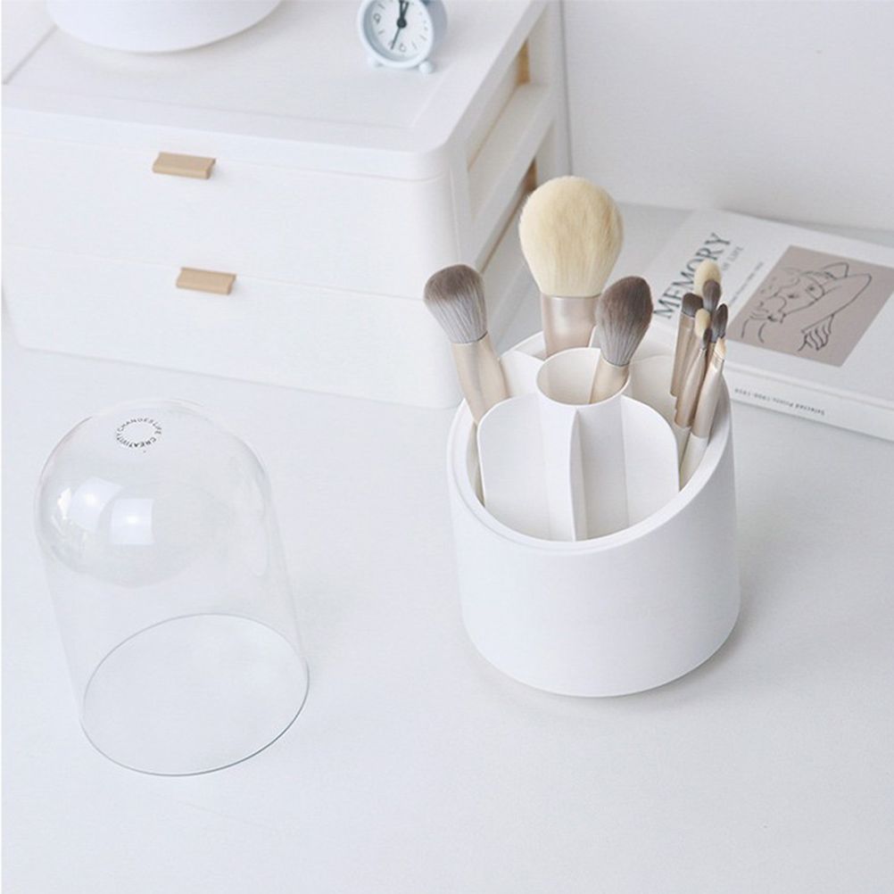 Multi Function 360 Degree Rotating Pencil Holder Stationery Cosmetic Storage Box Dustproof Makeup Organizer Gifts for Wife and Girlfriend