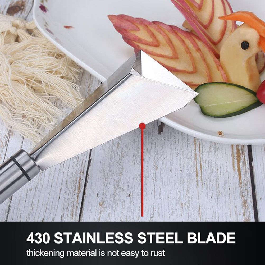 Kitchen Triangular Shape Carving Tool Stainless Steel Fruit Vegetable Engraving Slicers Flower Cutter Kitchen Gadgets
