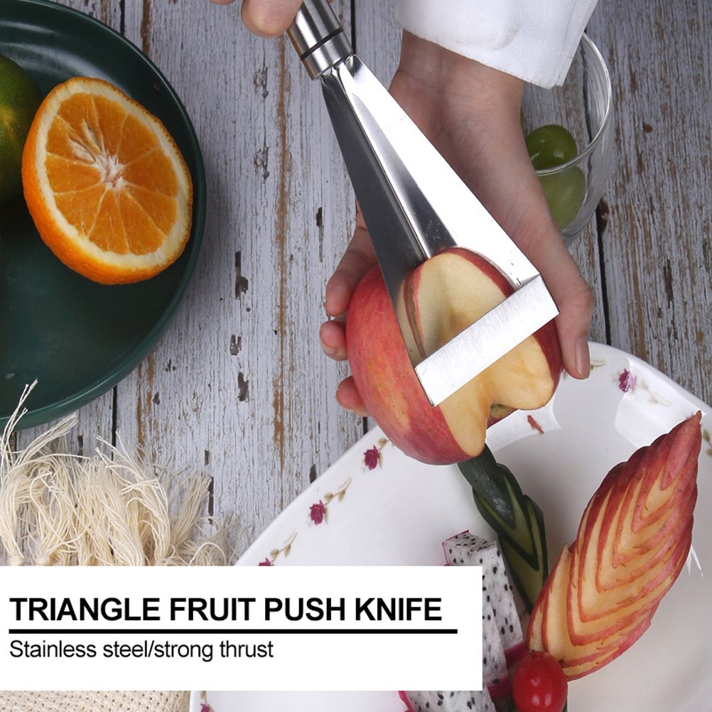 Kitchen Triangular Shape Carving Tool Stainless Steel Fruit Vegetable Engraving Slicers Flower Cutter Kitchen Gadgets