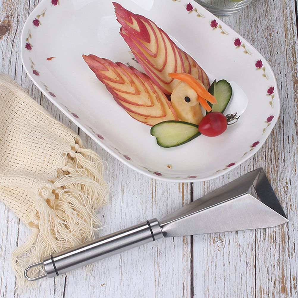 Kitchen Triangular Shape Carving Tool Stainless Steel Fruit Vegetable Engraving Slicers Flower Cutter Kitchen Gadgets