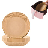 100 Pcs Air Fryer One Time Paper Liner Non Stick Air Fryer Paper Liners Oil Proof Parchment Baking Paper for Kitchen Microwave Oven