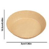 100 Pcs Air Fryer One Time Paper Liner Non Stick Air Fryer Paper Liners Oil Proof Parchment Baking Paper for Kitchen Microwave Oven - Side View