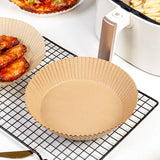 100 Pcs Air Fryer One Time Paper Liner Non Stick Air Fryer Paper Liners Oil Proof Parchment Baking Paper for Kitchen Microwave Oven