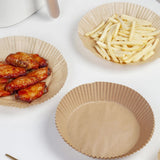 100 Pcs Air Fryer One Time Paper Liner Non Stick Air Fryer Paper Liners Oil Proof Parchment Baking Paper for Kitchen Microwave Oven