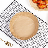 100 Pcs Air Fryer One Time Paper Liner Non Stick Air Fryer Paper Liners Oil Proof Parchment Baking Paper for Kitchen Microwave Oven - Extra Image