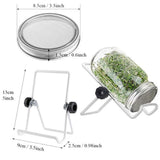 Sprouting Jar With Stainless Steel 304 Screen Lid Wide Mouth Quart Mason Sprouter - Front View
