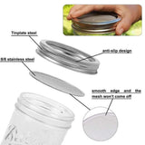 Sprouting Jar With Stainless Steel 304 Screen Lid Wide Mouth Quart Mason Sprouter