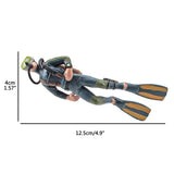 4Pcs Mini Diver Figurines Model Simulation Underwater Adventure Diver Figure Playset for Scene Layout Table Ornaments
