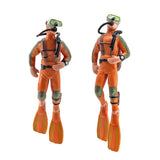 4Pcs Mini Diver Figurines Model Simulation Underwater Adventure Diver Figure Playset for Scene Layout Table Ornaments